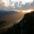 sunset in a mountain valley