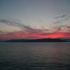 sunset in aegean sea