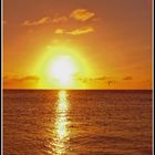 Sunset in Aruba with a Kite