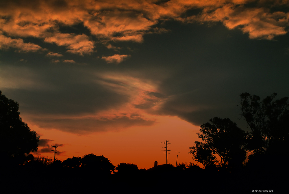 Sunset in Brighton near Dunedin / Otago / NZ