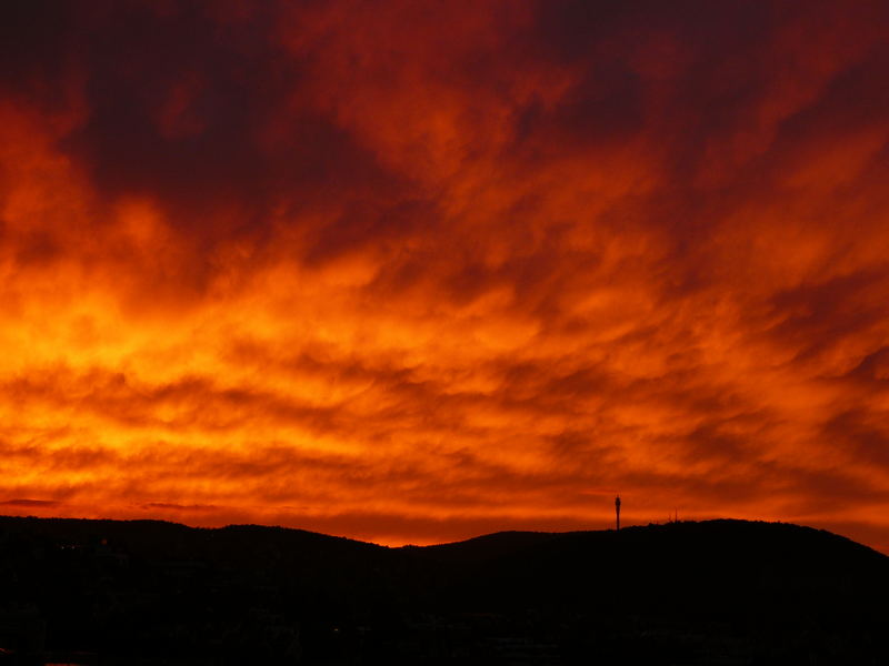 sunset in Budapest