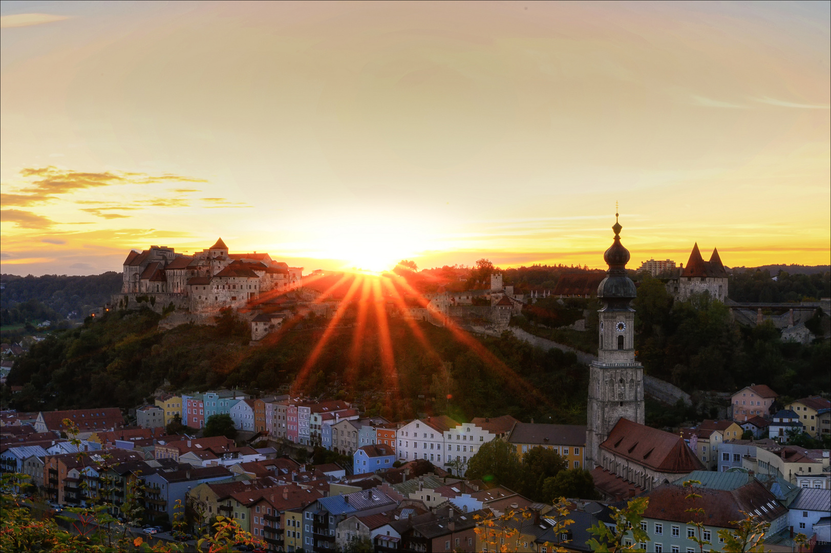 Sunset in Burghausen