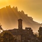 Sunset in Castellbell i el Vilar. Natural Parc of Montserrat mountain.