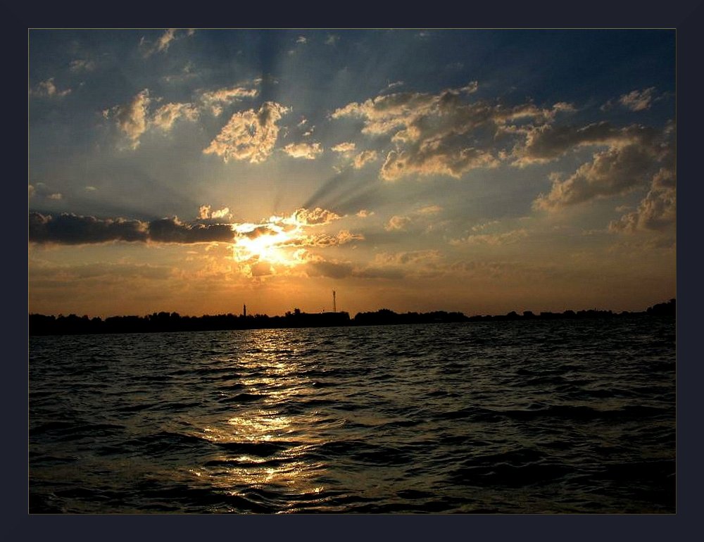 sunset in Danube Delta