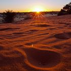 Sunset in der Kalahari