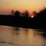 Sunset in Dessau in spring