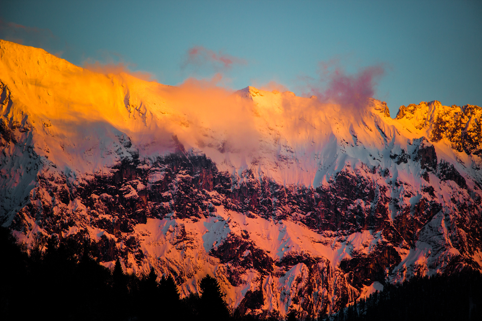 Sunset in Garmisch Partenkirchen