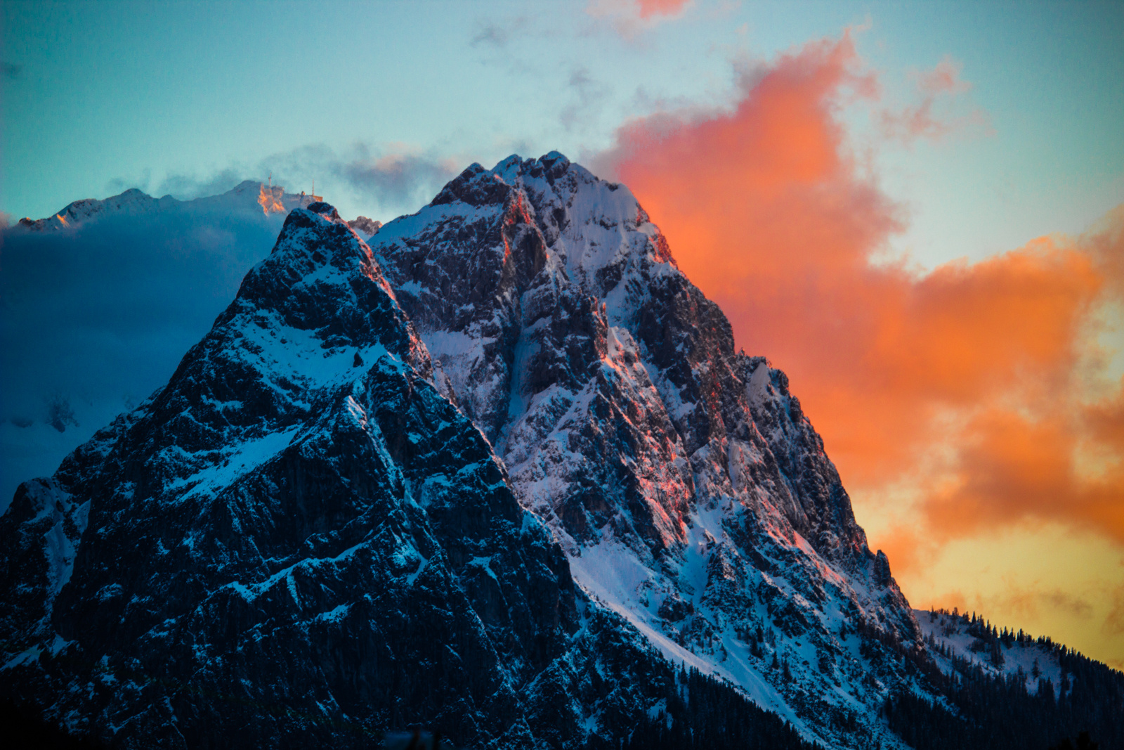 Sunset in Garmisch Partenkirchen