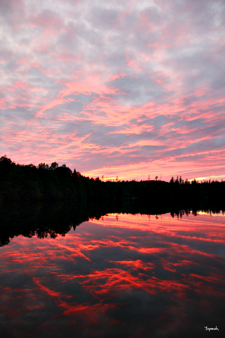 Sunset in Gislaved, Schweden