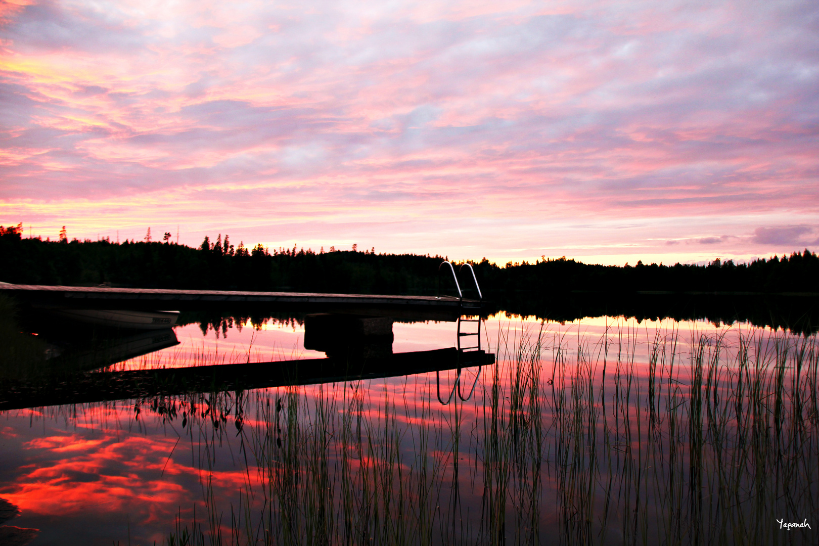 Sunset in Gislaved, Sweden