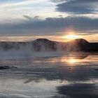 Sunset in Grand Prismatic Spring