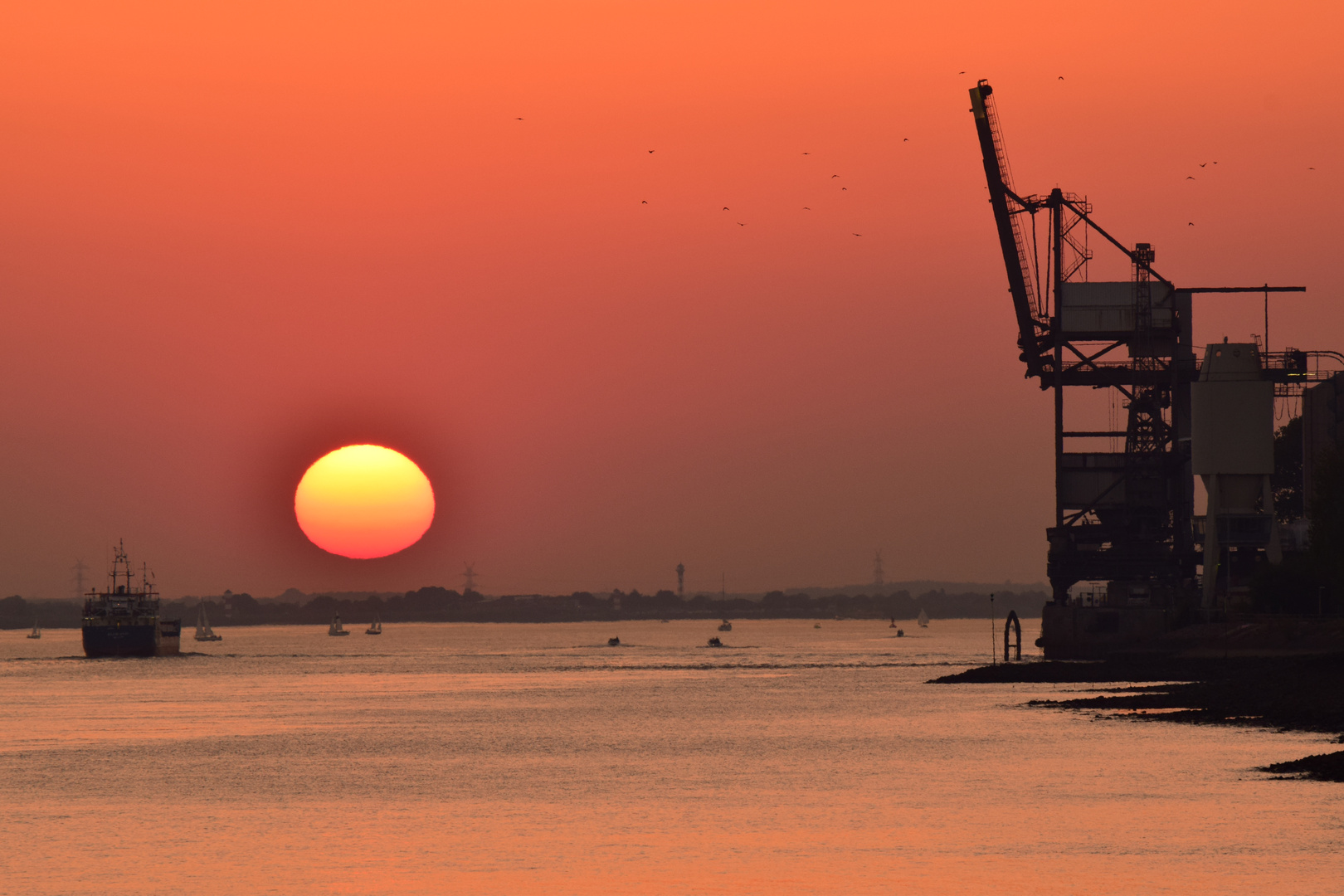 Sunset in Hamburg