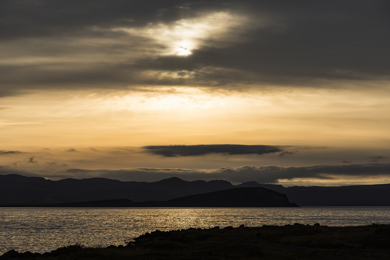 Sunset in iceland