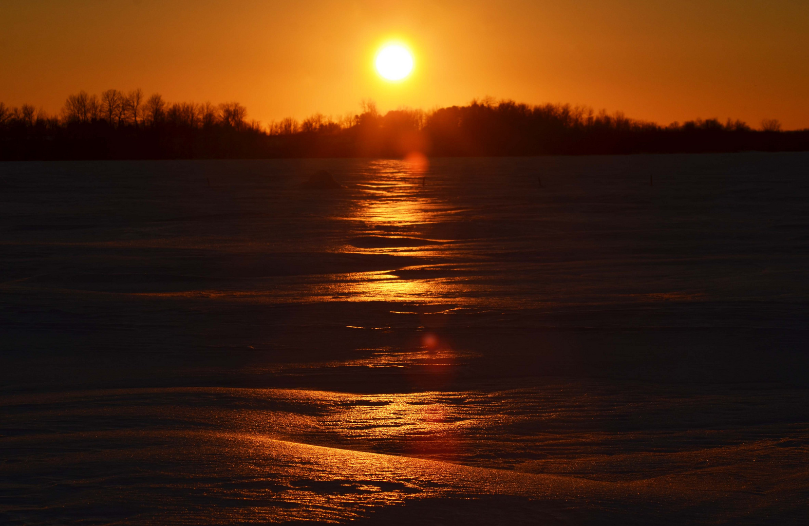 sunset in icy weather 2