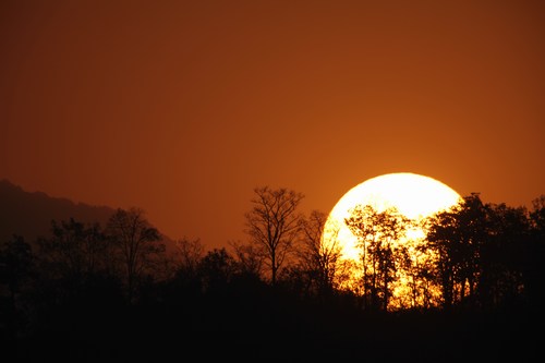 Sunset in India