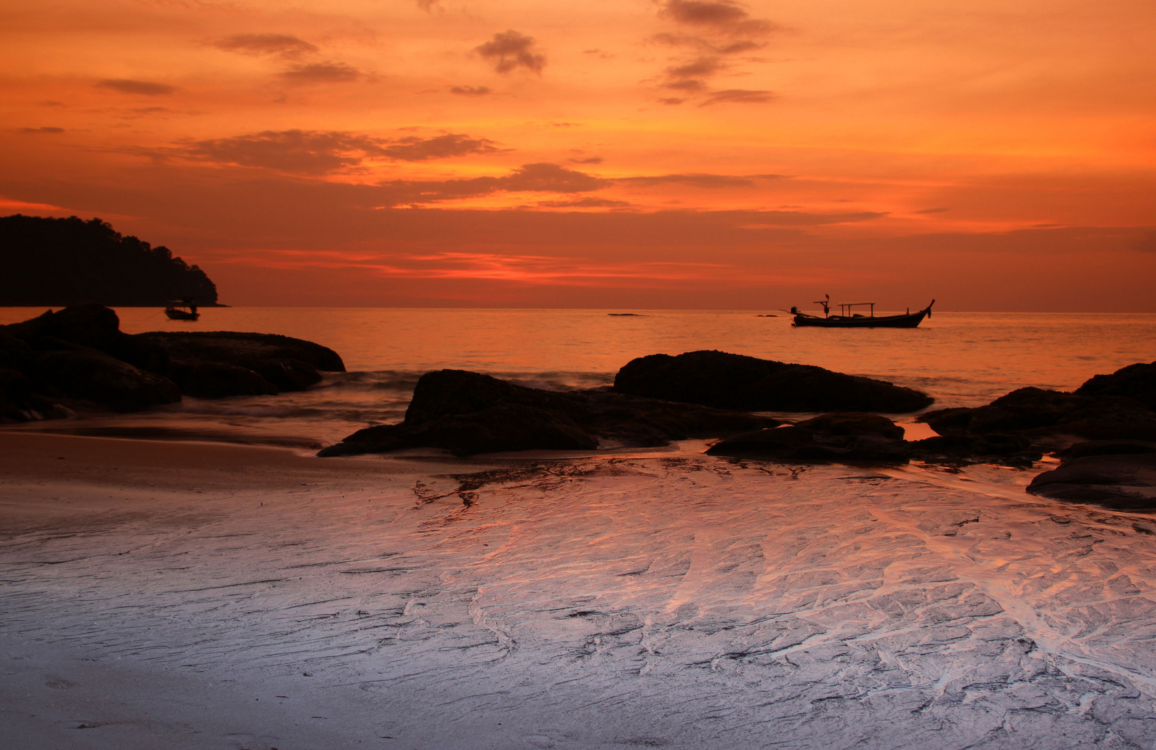 sunset in khao lak