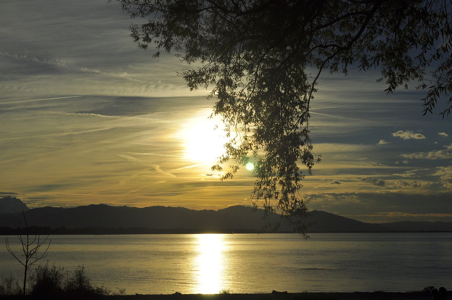 Sunset in Lochau am Bodensee Nov. 2012