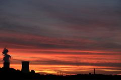 Sunset in Lünen - Industry and nature