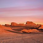 Sunset in Lut Desert.