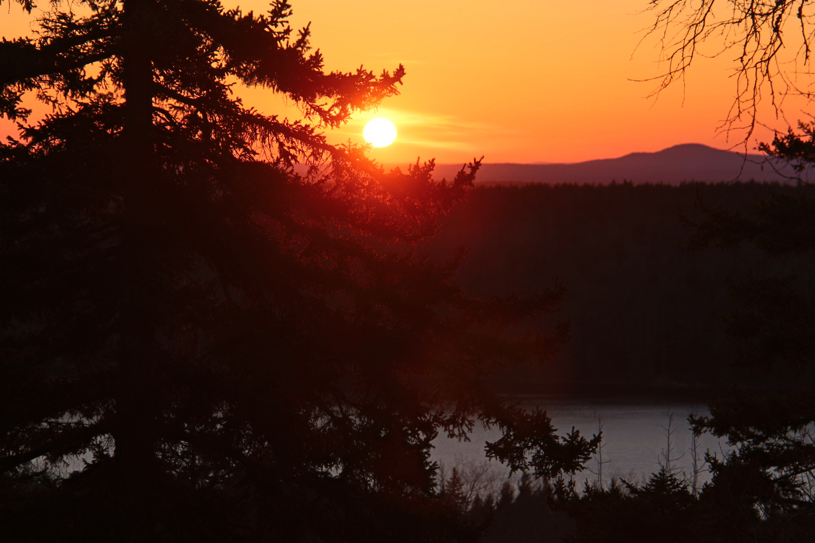 sunset in maine