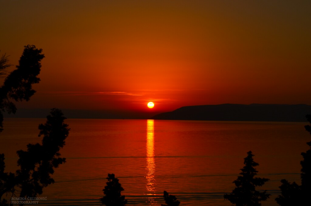 sunset in makarska