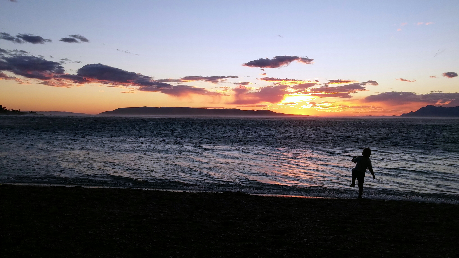 Sunset in Makarska, Croatia