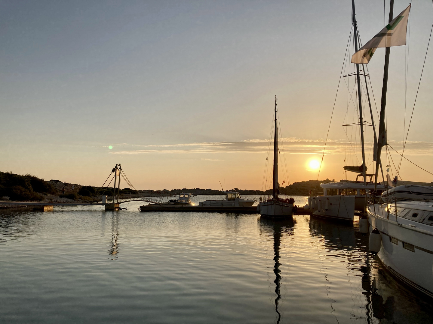 Sunset in Marina Piskera, Croatia