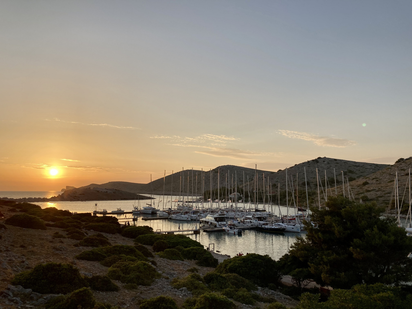 Sunset in Marina Piskera, Croatia