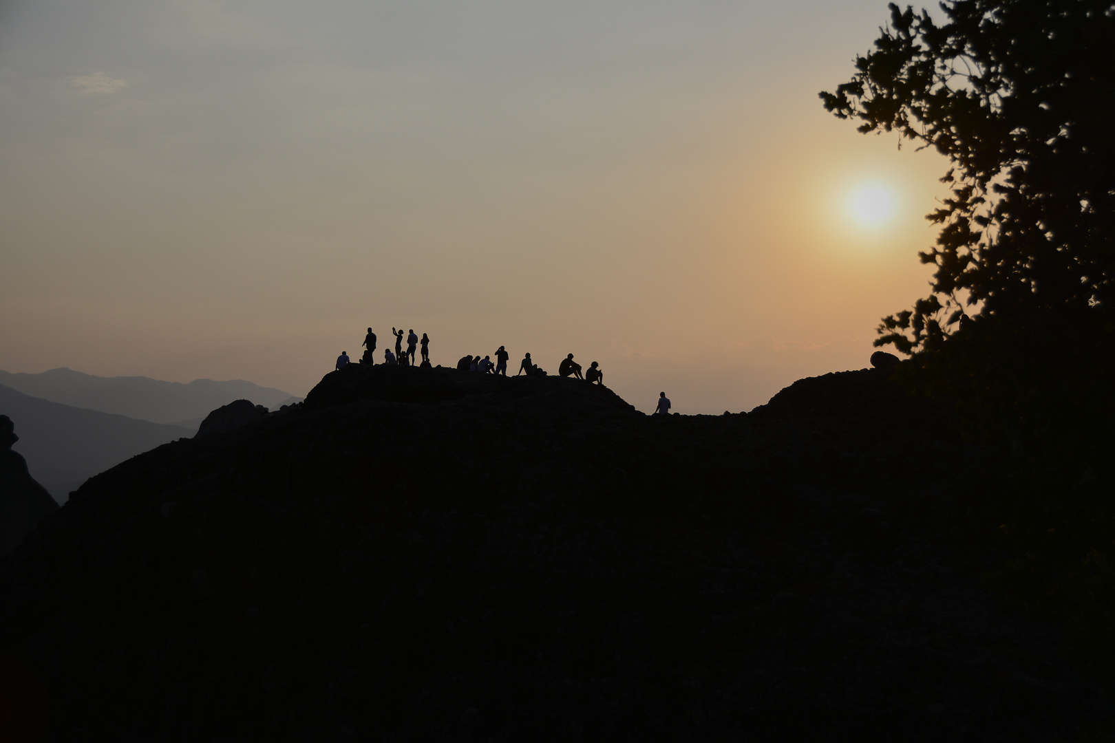 Sunset in Meteora