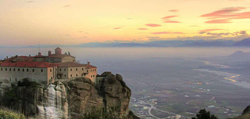 Sunset in Meteora