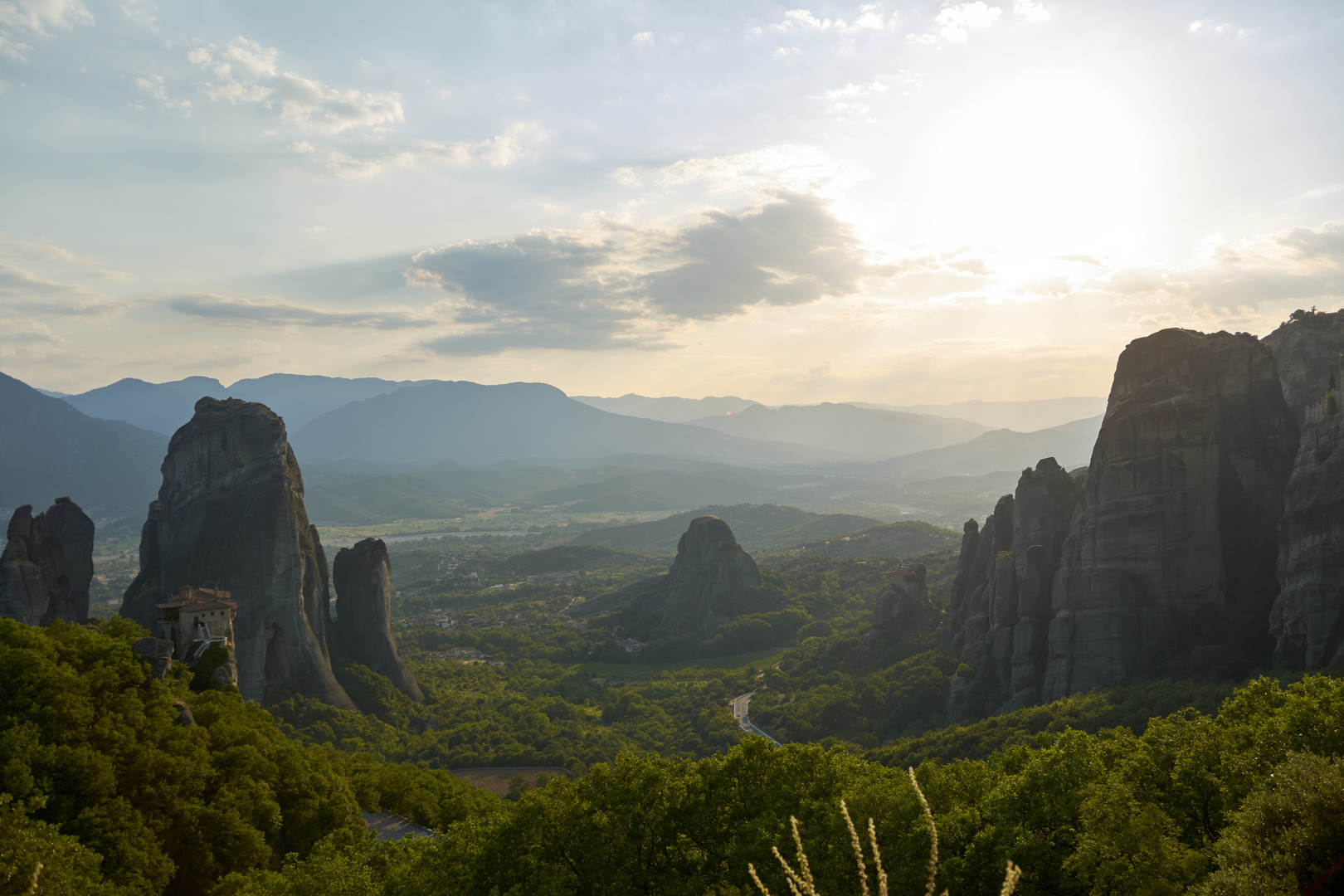 Sunset in Meteora