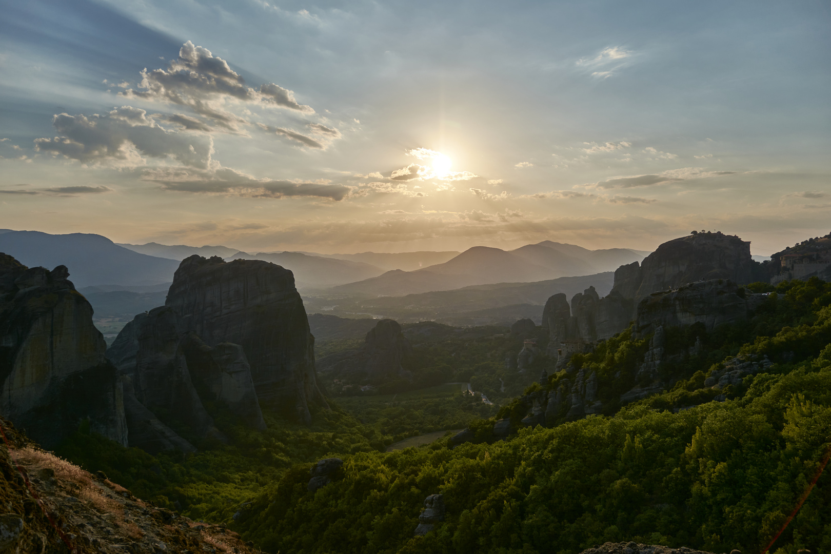 Sunset in Meteora