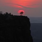 sunset in mountains