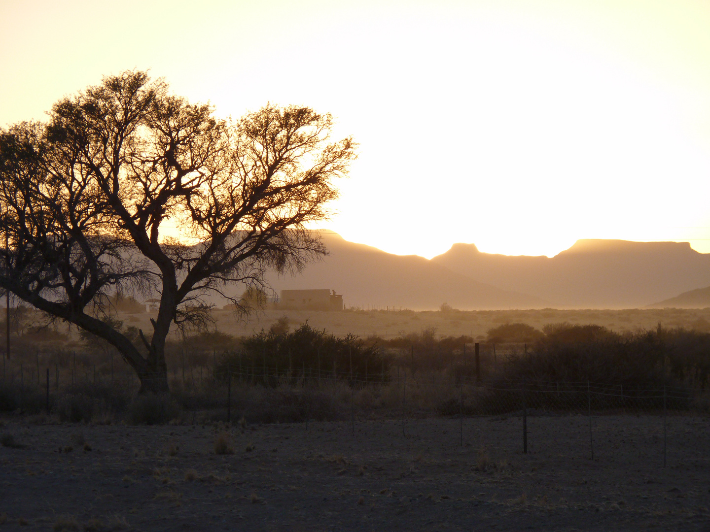 sunset in Namibia