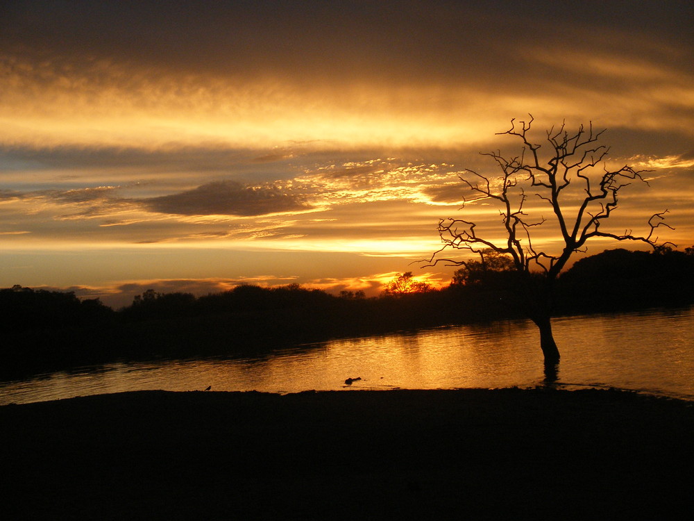 Sunset in Nationalpark Southafrica