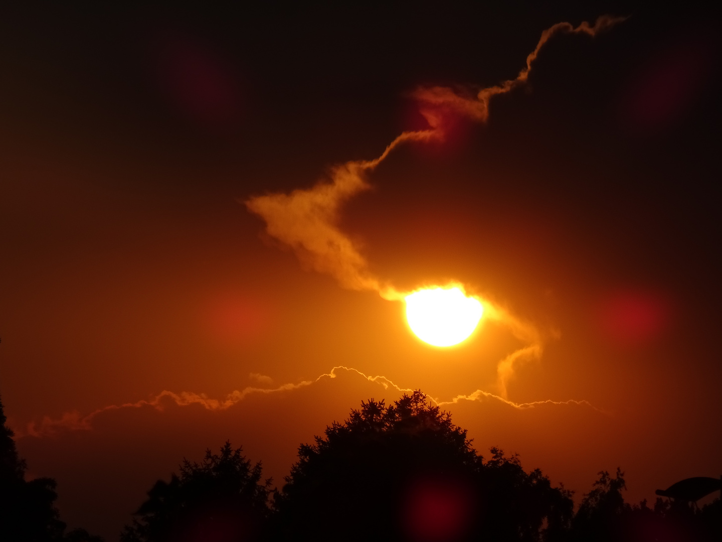 sunset in north of Hamburg