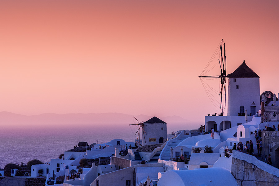 Sunset in Oia, Santorini