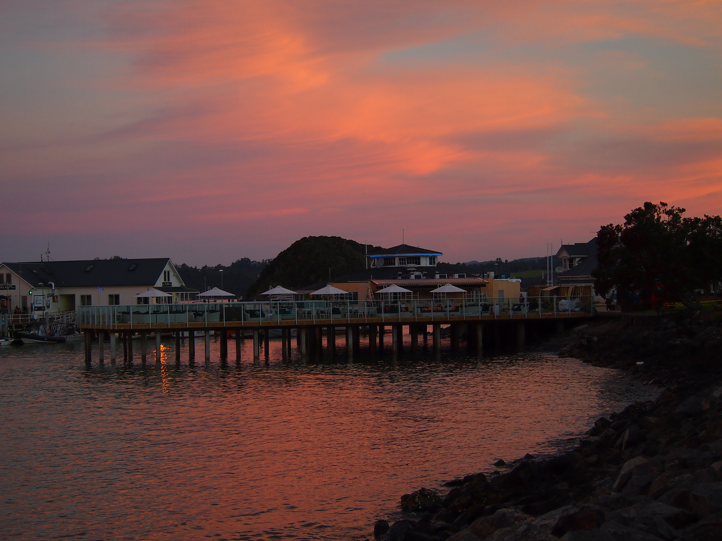 sunset in Paihia