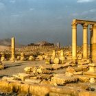 SUNSET IN  PALMYRA, SYRIA 