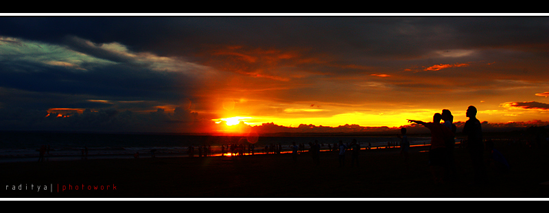 Sunset in Pangandaran Beach