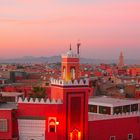 Sunset in red city Marrakech