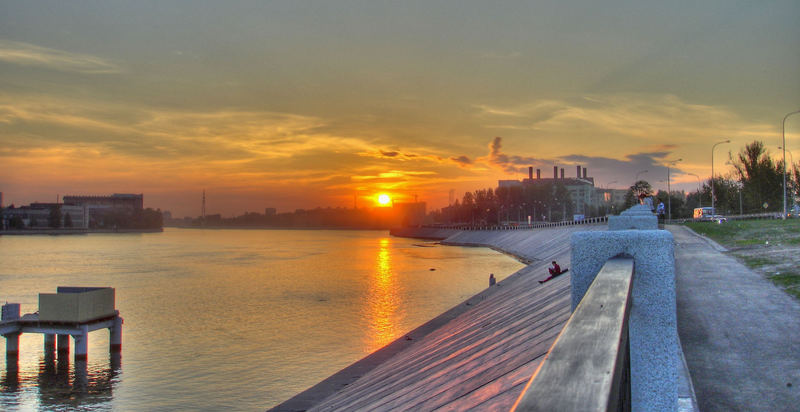 Sunset in Saint-Petersburg