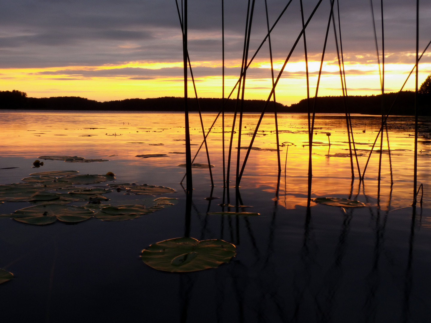 Sunset in Salakas, Lithuania