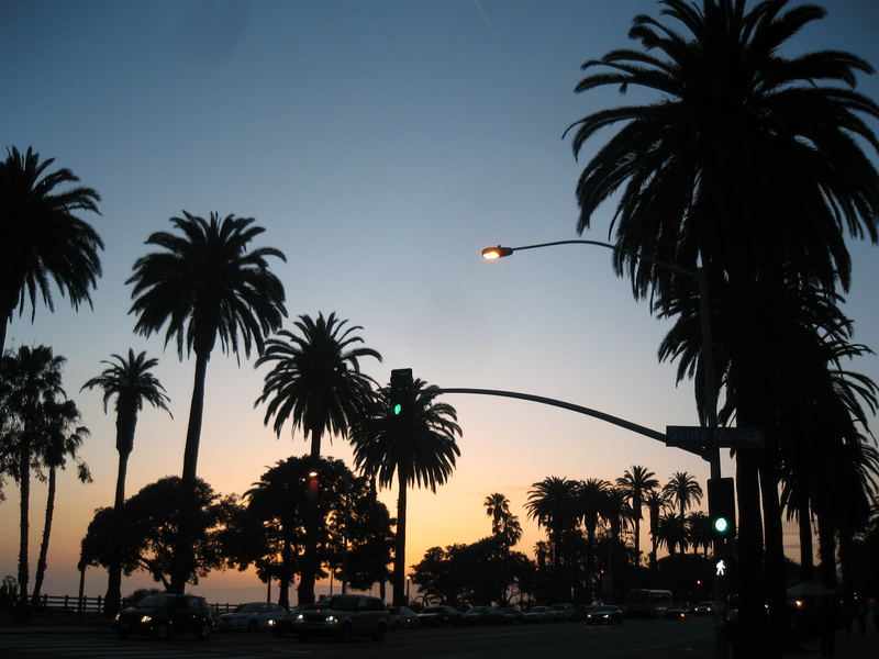 sunset in santa monica