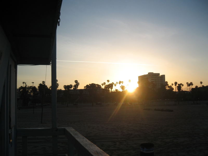 sunset in santa monica