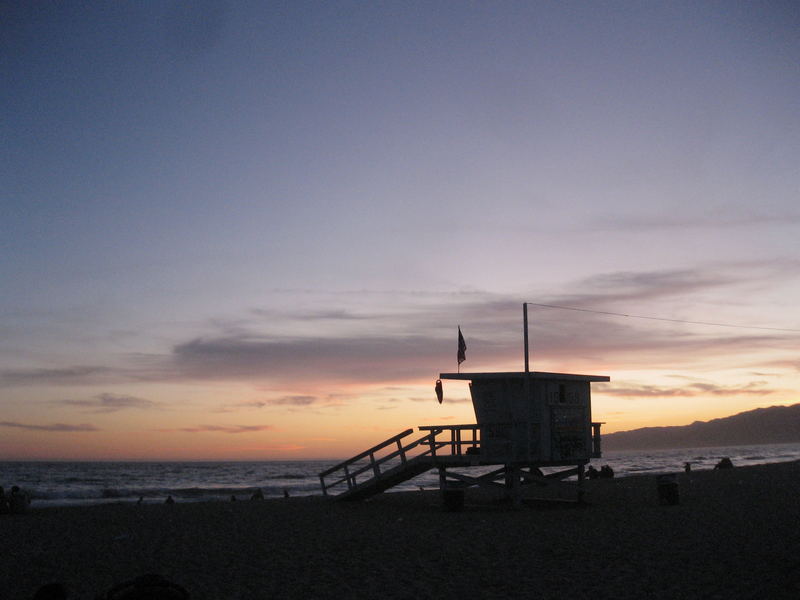 sunset in santa monica