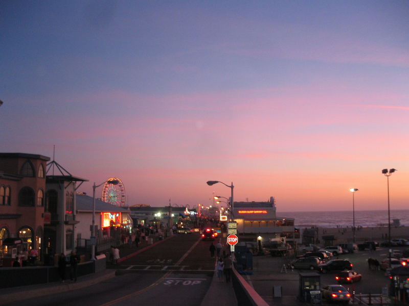 sunset in santa monica