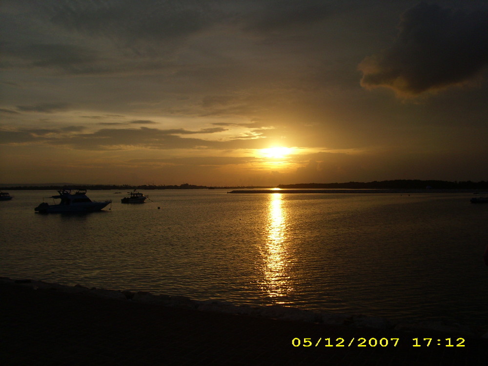 sunset in sanur