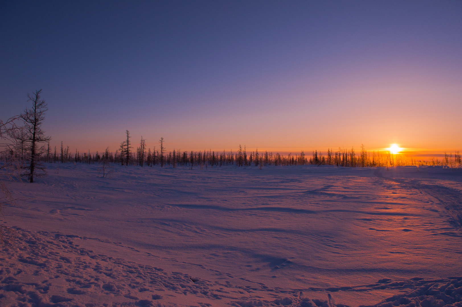 Sunset in Sibirien