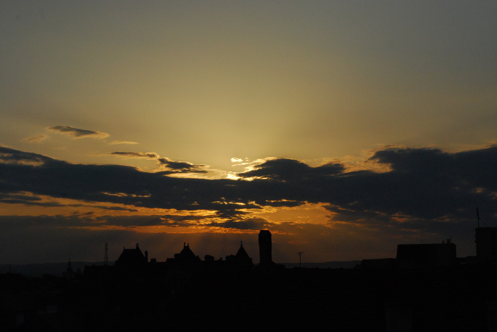 sunset in Sibiu